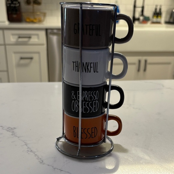 Other - Stackable Espresso Mug Set with Stand …